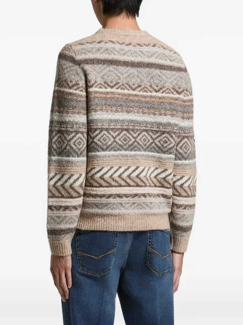 Peserico Fair Isle-knit sweater